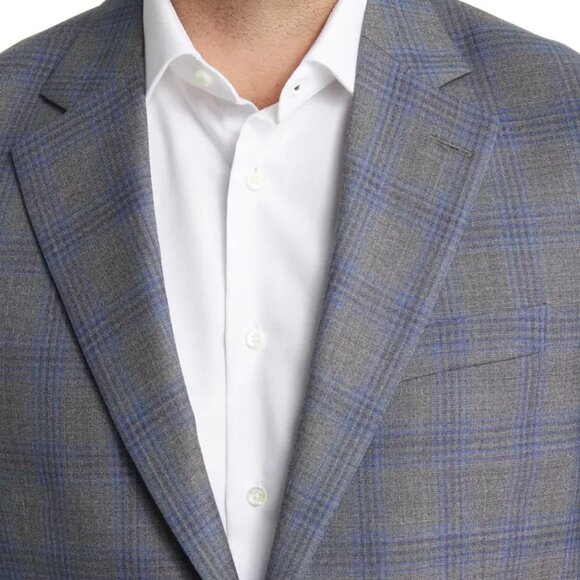 Peter Millar Flynn Tailored Fit Plaid Wool Sport Coat - Picture 4 of 7